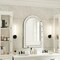 Crystal Decor Wall Mirror Arch Mirror for Bathroom Bedroom Living Room Entryway